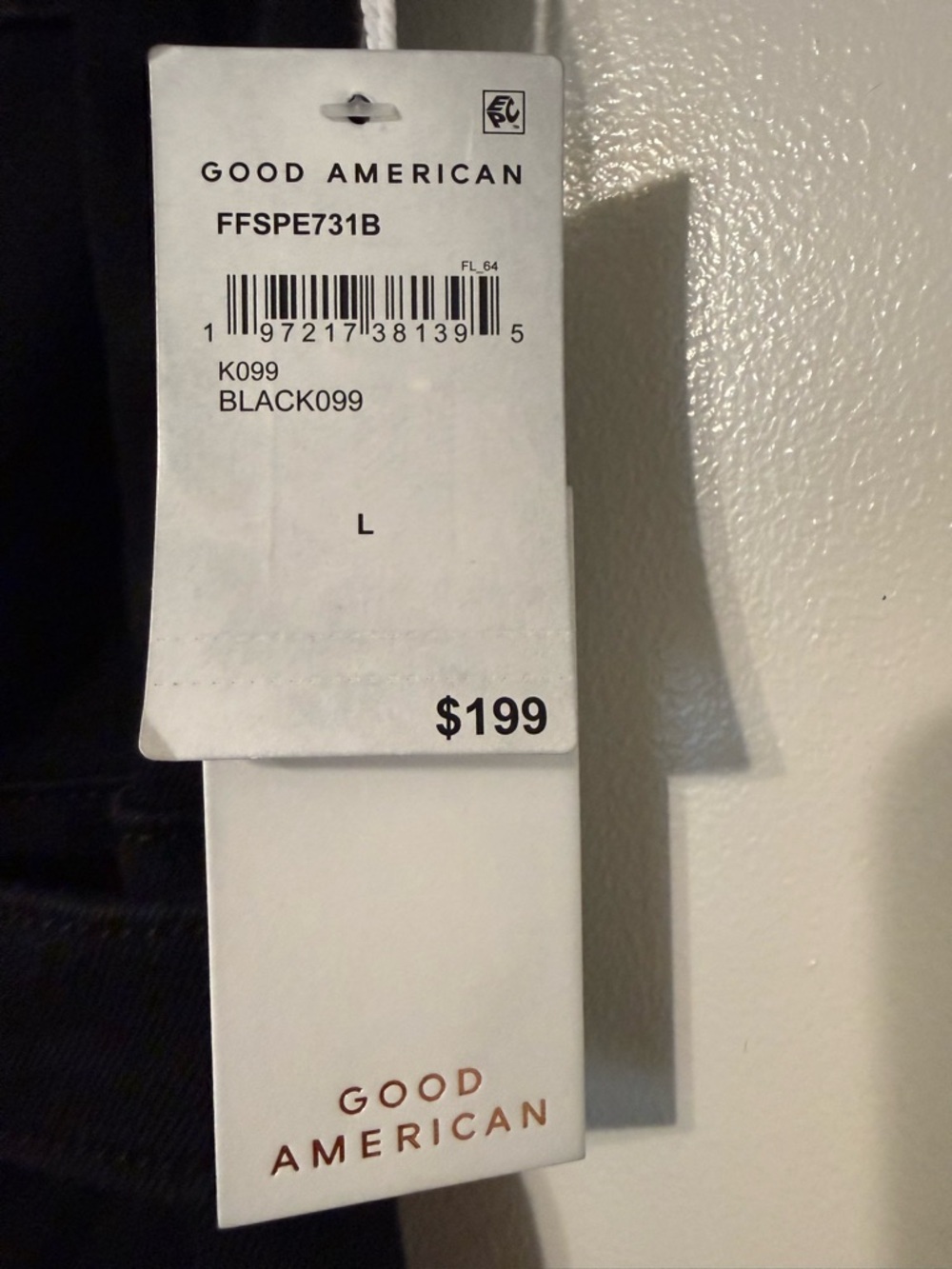 NWT Good American Fit for Success Jumpsuit Black Denim Size Large - Picture 10 of 11